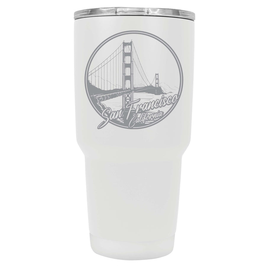 San Francisco California Souvenir 24 oz Engraved Insulated Tumbler Image 1