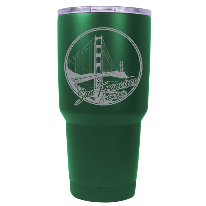 San Francisco California Souvenir 24 oz Engraved Insulated Tumbler Image 2