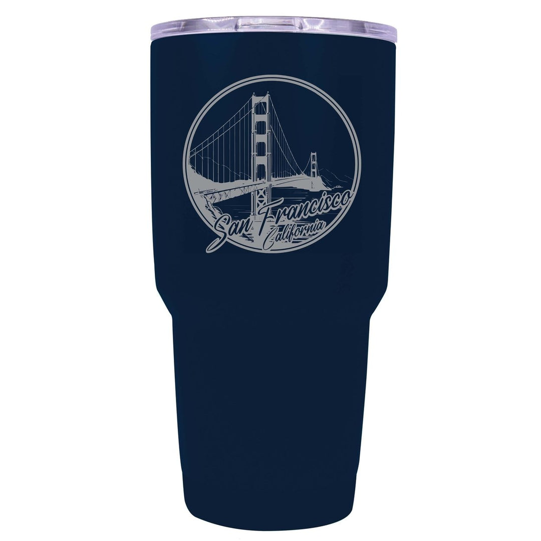 San Francisco California Souvenir 24 oz Engraved Insulated Tumbler Image 1