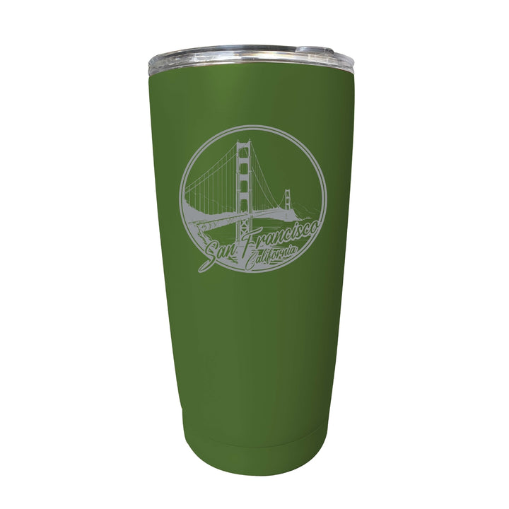 San Francisco California Souvenir 16 oz Engraved Insulated Tumbler Image 8