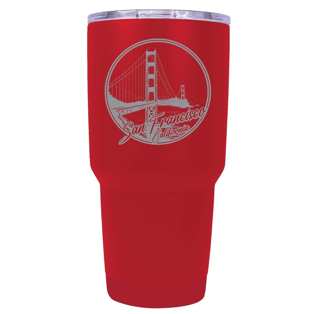 San Francisco California Souvenir 24 oz Engraved Insulated Tumbler Image 1