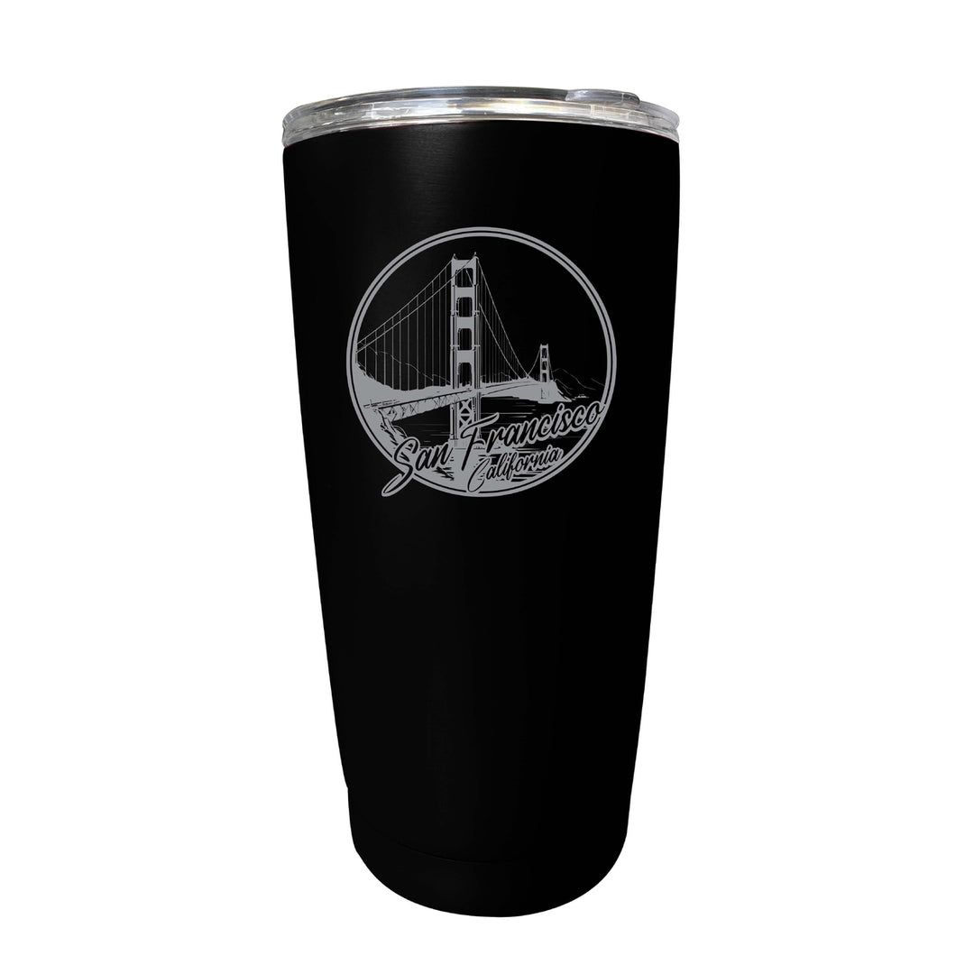 San Francisco California Souvenir 16 oz Engraved Insulated Tumbler Image 9