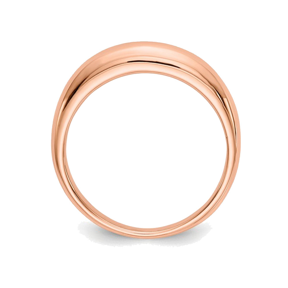 Ladies 14K Rose Pink Gold 3mm Polished Wedding Band Ring Image 4