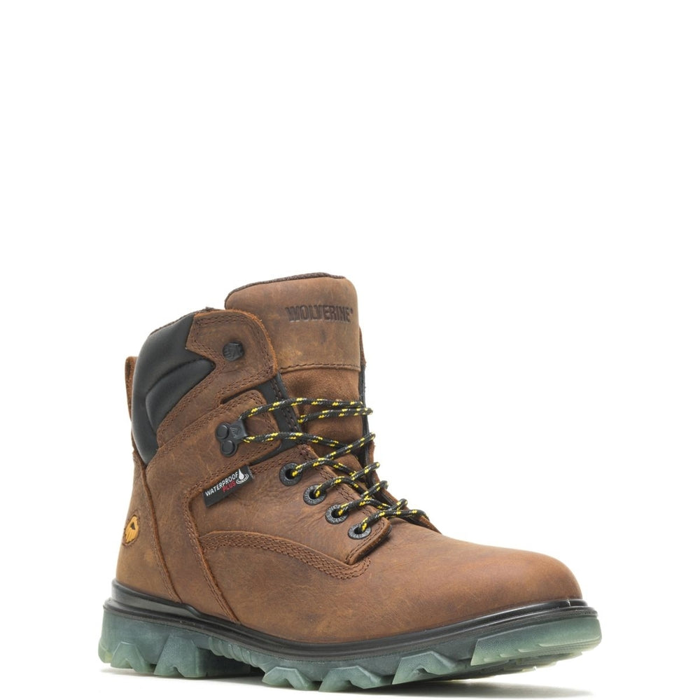 WOLVERINE Mens I-90 EPX 6" CarbonMAX Composite Toe Waterproof Work Boot Brown - W10788 BROWN Image 2