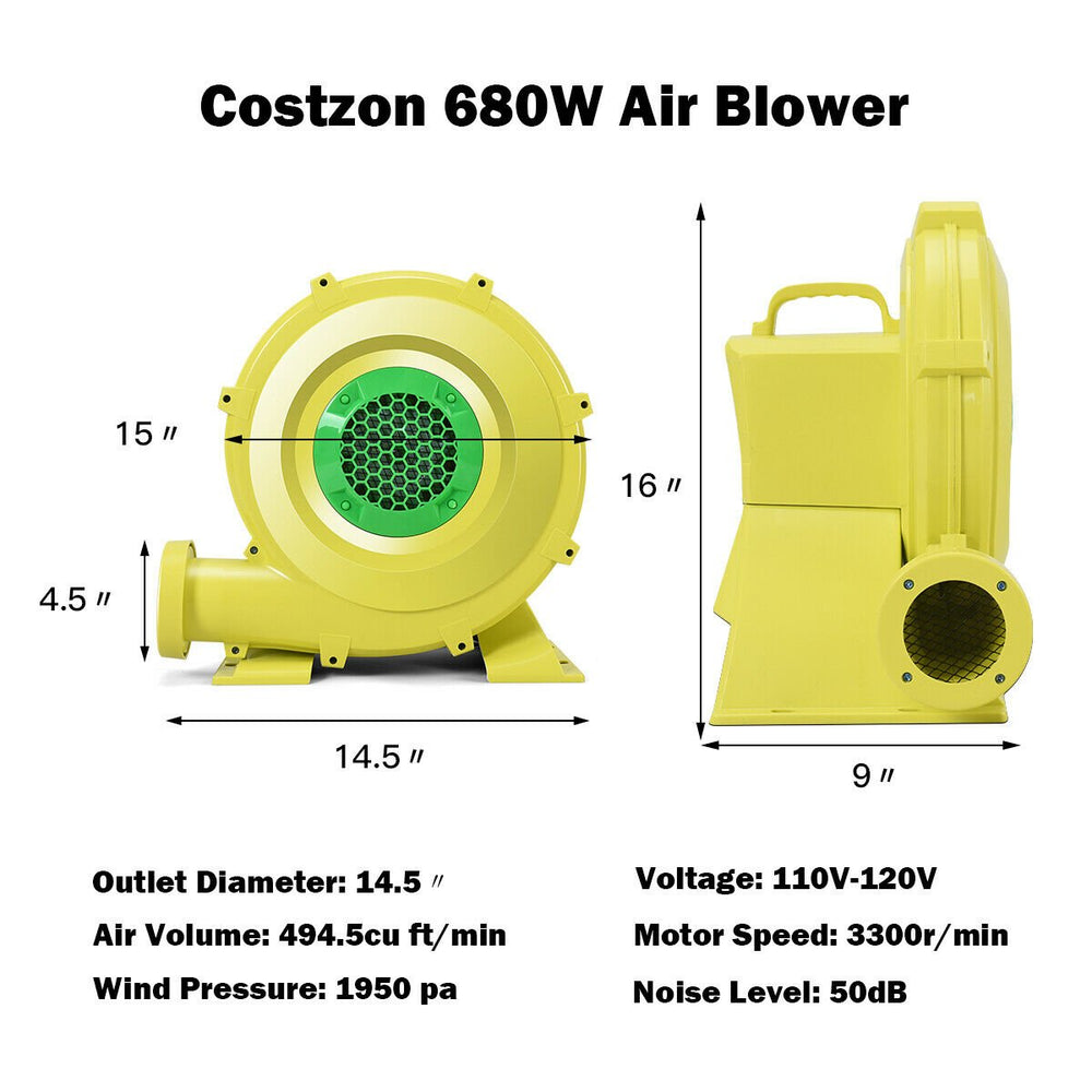 Air Blower Pump Fan 735 Watt 1.0HP For Inflatable Bounce House Bouncy Castle Image 2