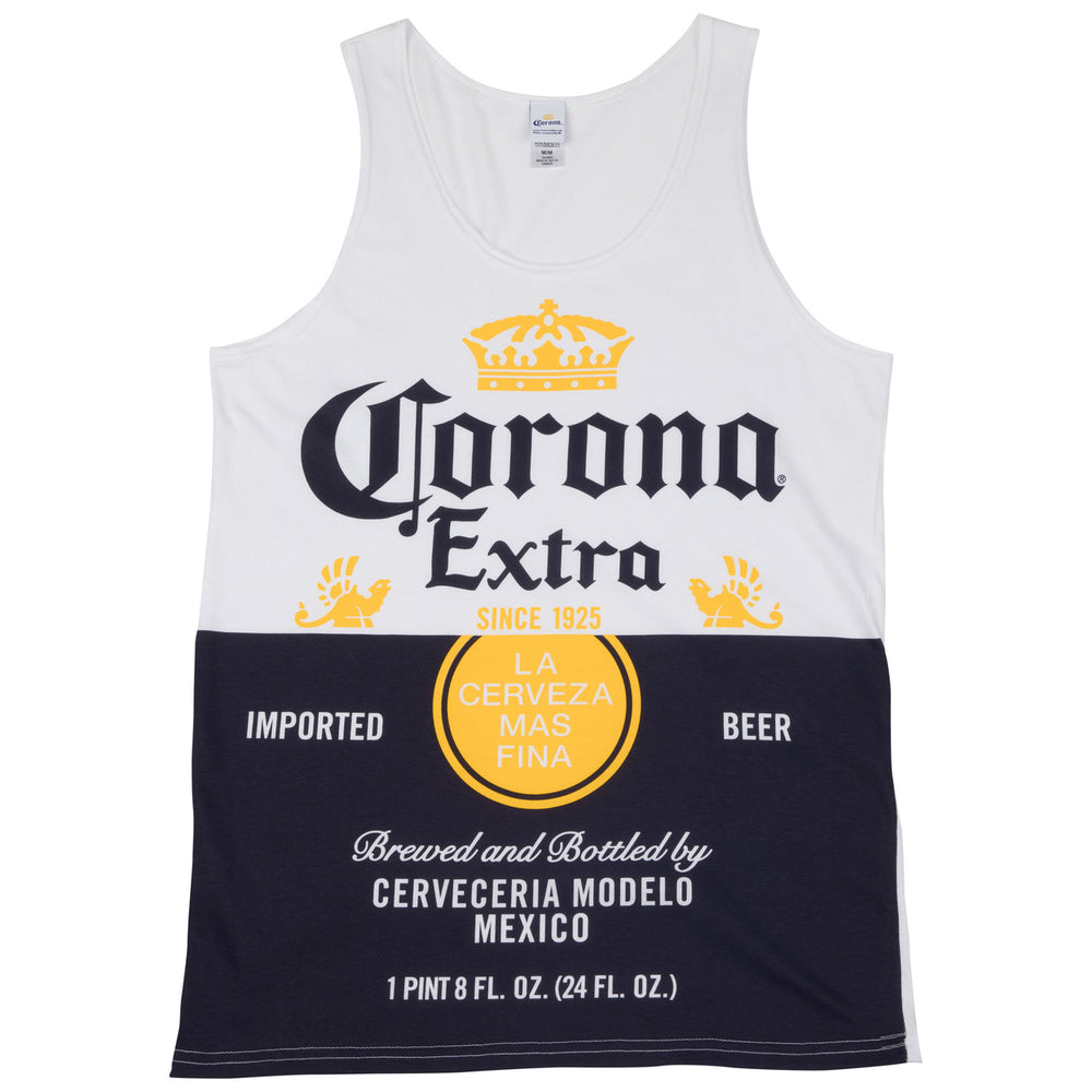 Corona Extra Bottle Label Mens Tank Top Image 2