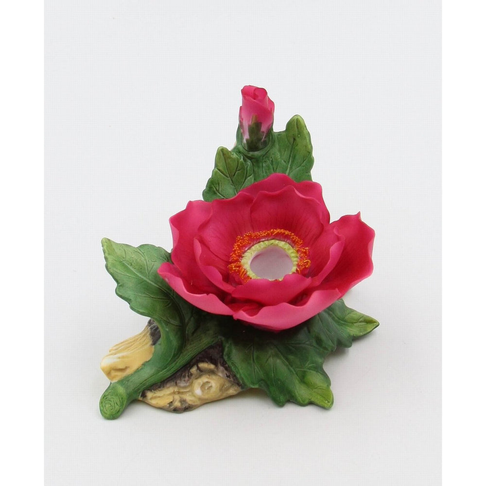 Ceramic Wildrose Flower Candle Holder 4.625in Tapper Image 2