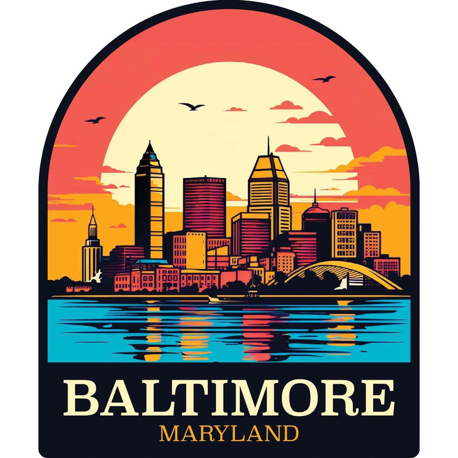 Baltimore Maryland C Souvenir Memories Durable Vinyl Decal Sticker Image 1