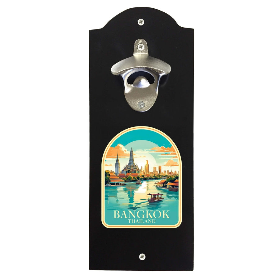 Bangkok Thailand A Souvenir Wall mounted bottle opener Image 1