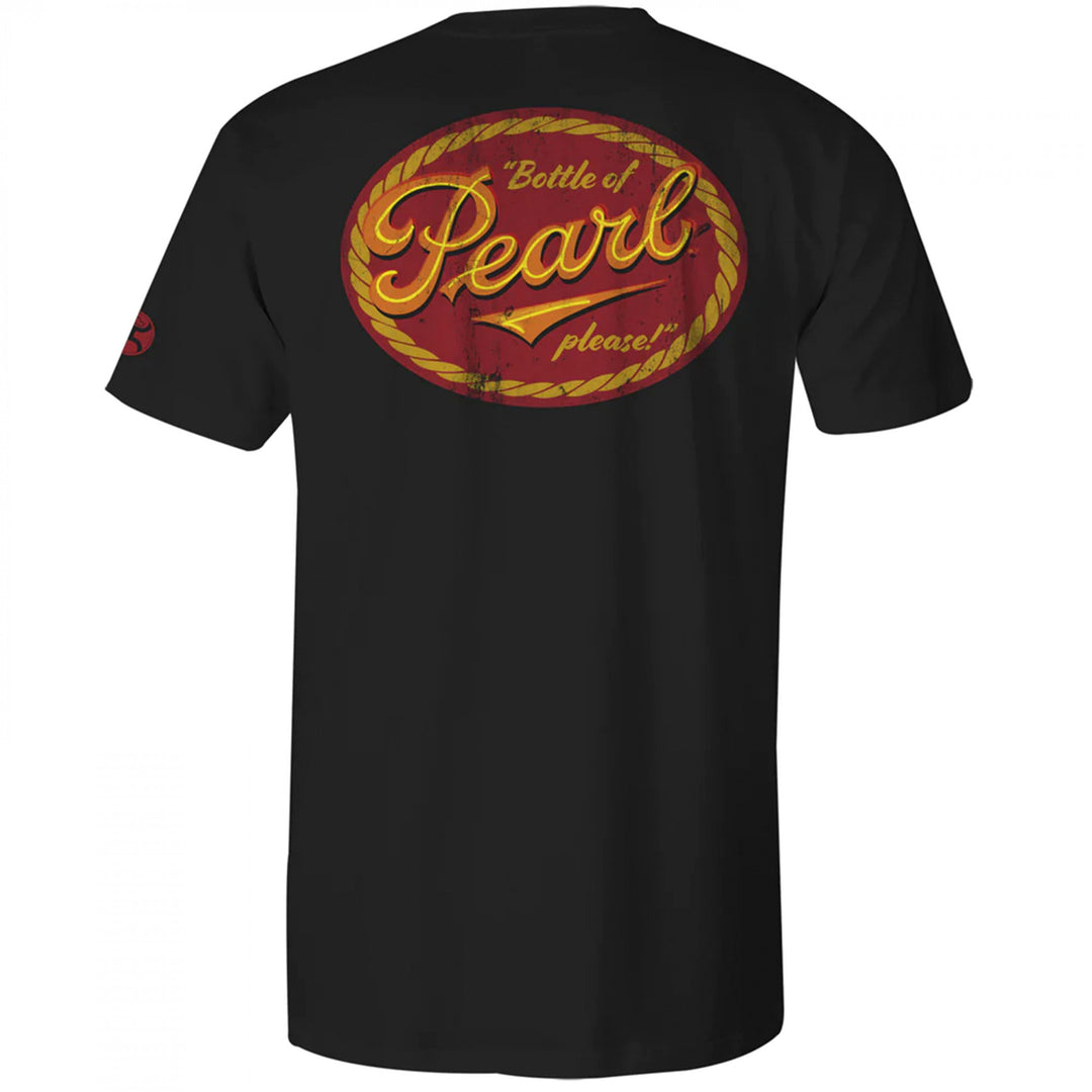 Pearl Bottle Please Front and Back Print T-Shirt Image 1