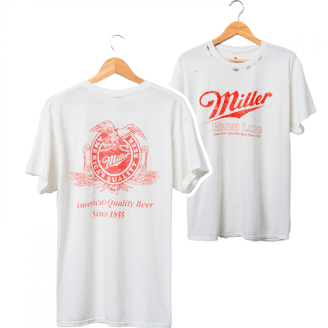 Miller High Life Eagle Front and Back Print T-Shirt by Junk Food Image 1