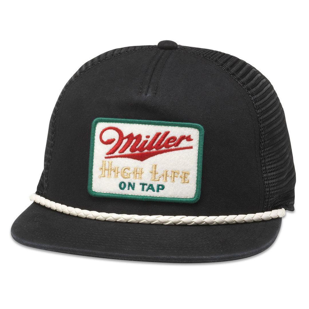 Miller High Life On Tap Flat Bill Adjustable Snapback Trucker Hat Image 1