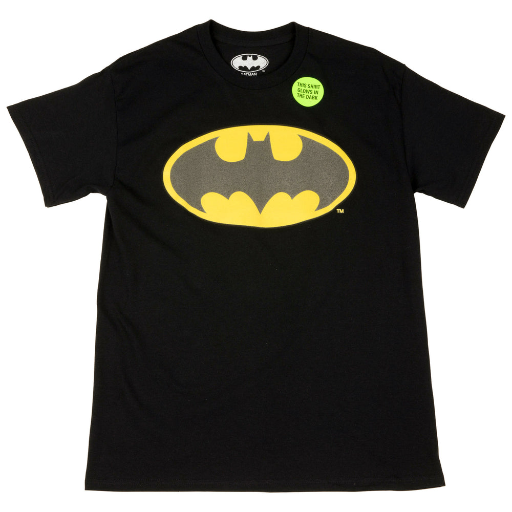 Batman Logo Juniors Crew Glow in the Dark T-Shirt Image 2
