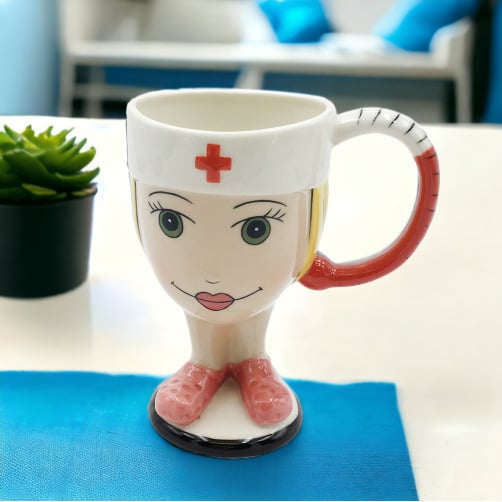 Ceramic Nurse Mug 8oz Hospital Clinic Decor Classic Design Image 1