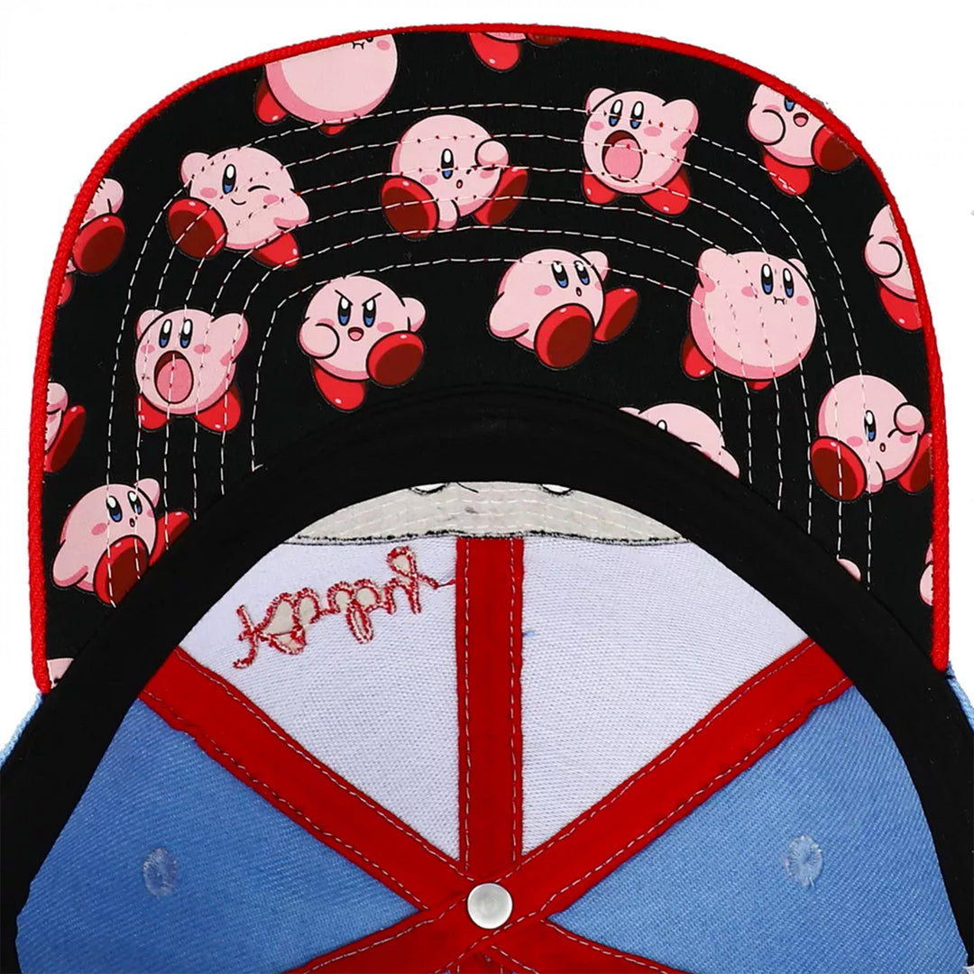 Kirby Peek-A-Boo Embroidered Pre-Curved Snapback Hat Image 4