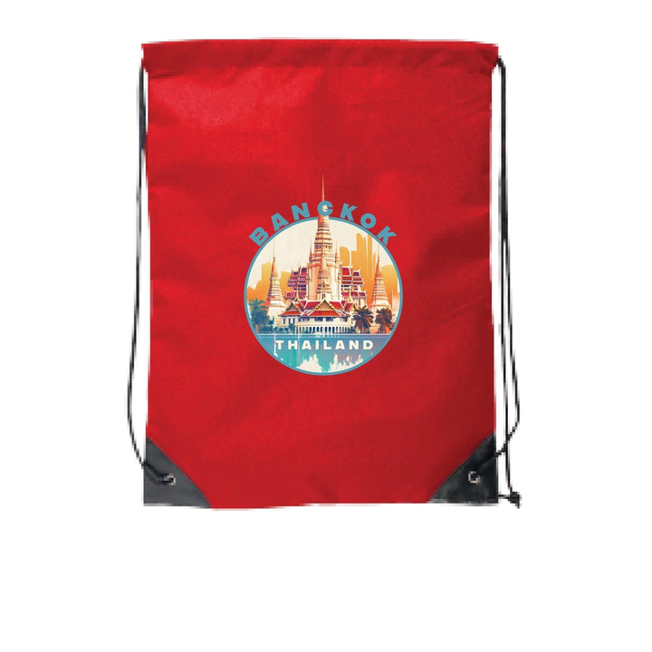 Bangkok Thailand C Souvenir Cinch Bag with Drawstring Backpack Image 1