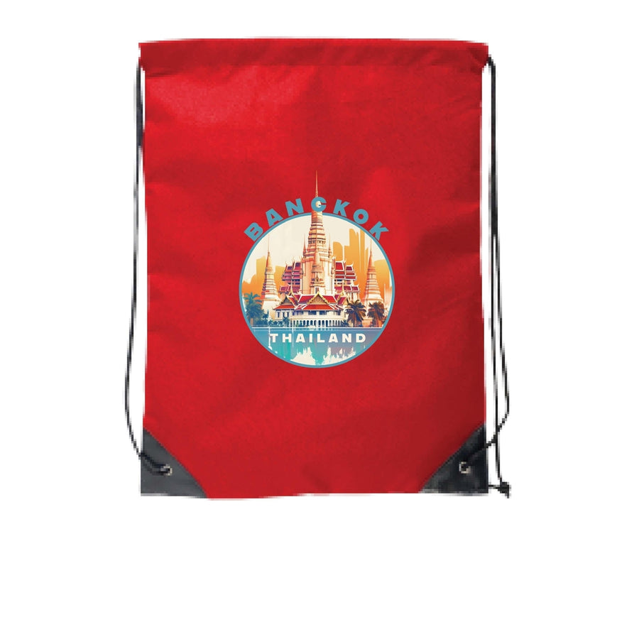 Bangkok Thailand C Souvenir Cinch Bag with Drawstring Backpack Image 1