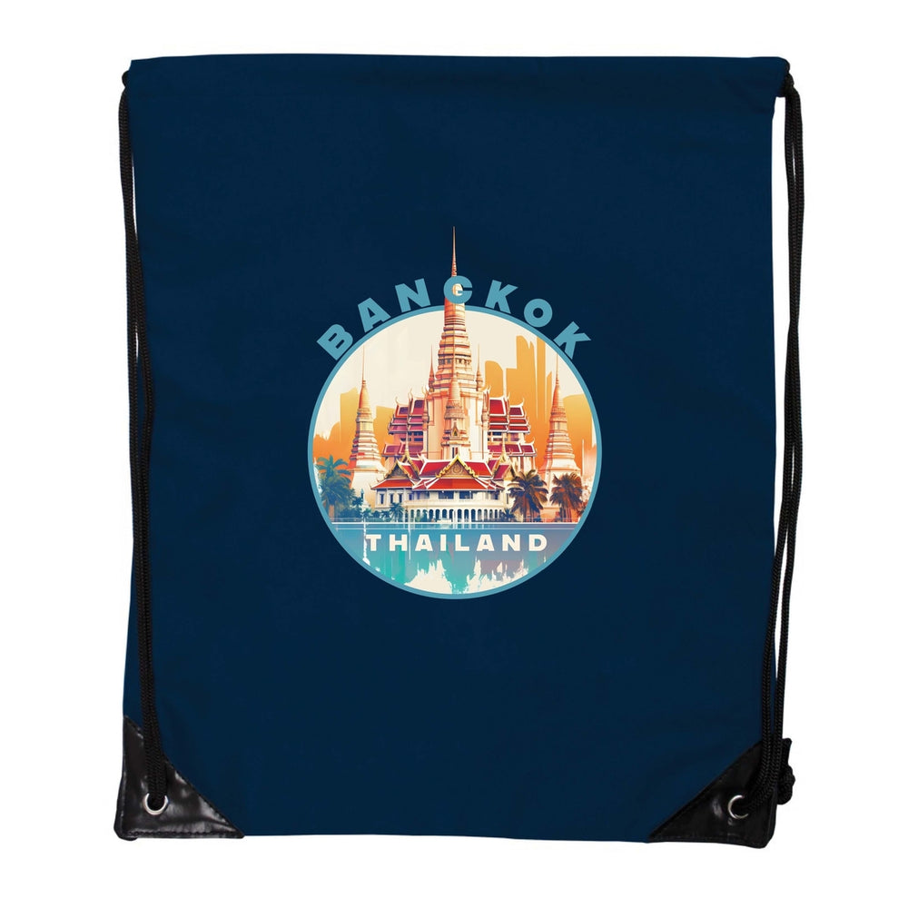 Bangkok Thailand C Souvenir Cinch Bag with Drawstring Backpack Image 2