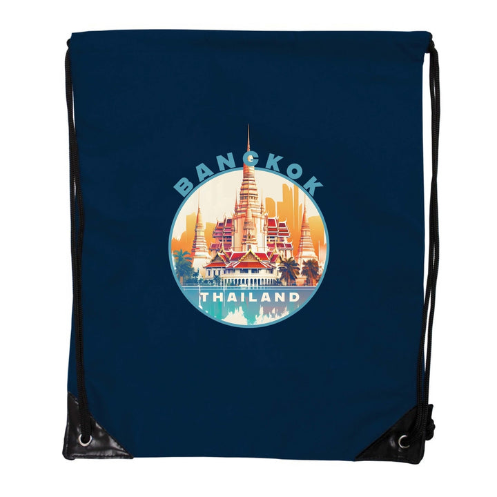 Bangkok Thailand C Souvenir Cinch Bag with Drawstring Backpack Image 2