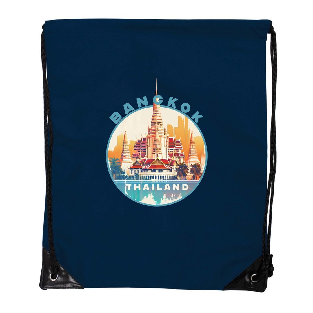 Bangkok Thailand C Souvenir Cinch Bag with Drawstring Backpack Image 1