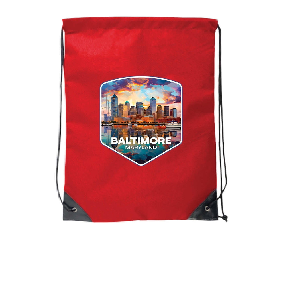 Baltimore Maryland A Souvenir Cinch Bag with Drawstring Backpack Image 2