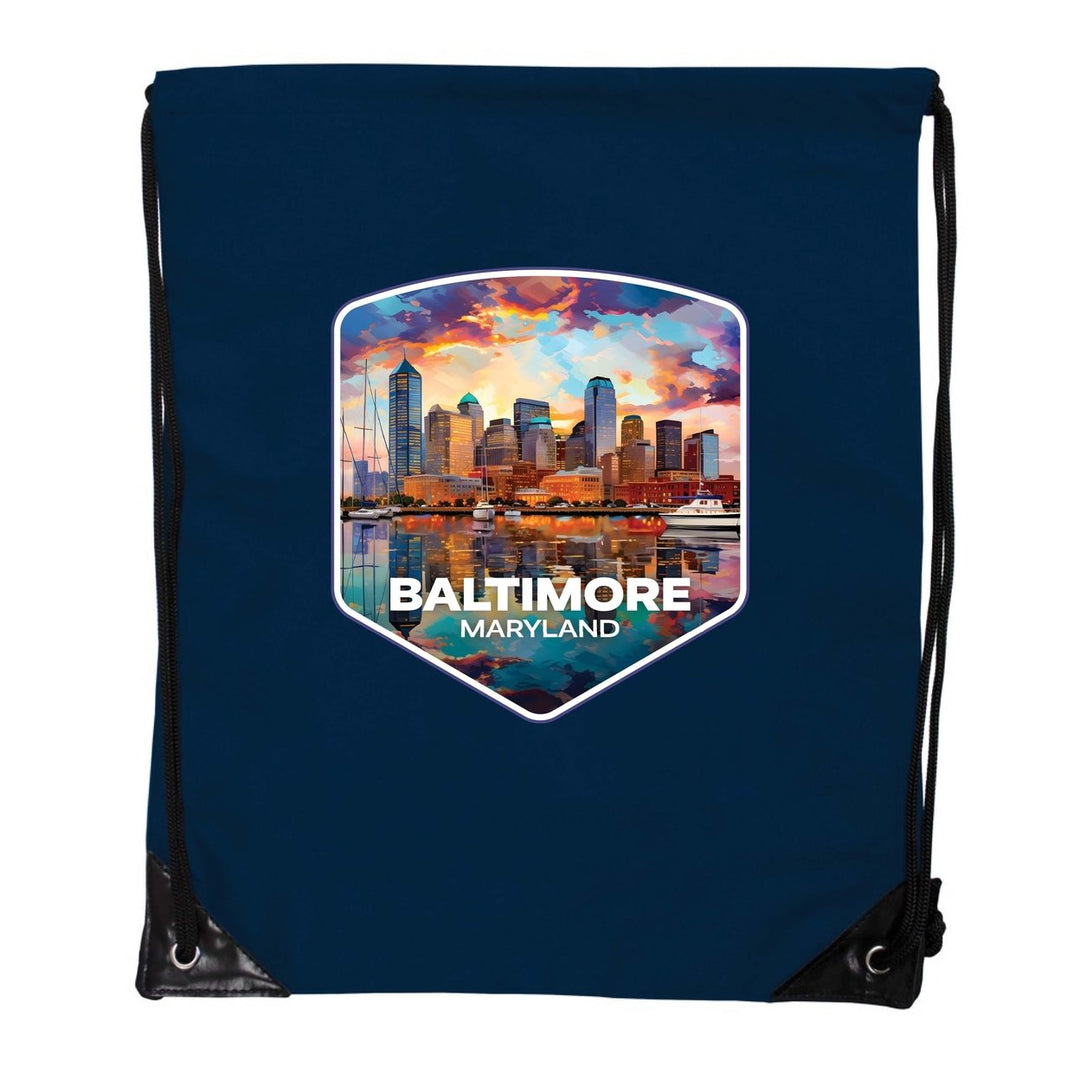 Baltimore Maryland A Souvenir Cinch Bag with Drawstring Backpack Image 1