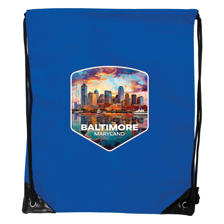 Baltimore Maryland A Souvenir Cinch Bag with Drawstring Backpack Image 4