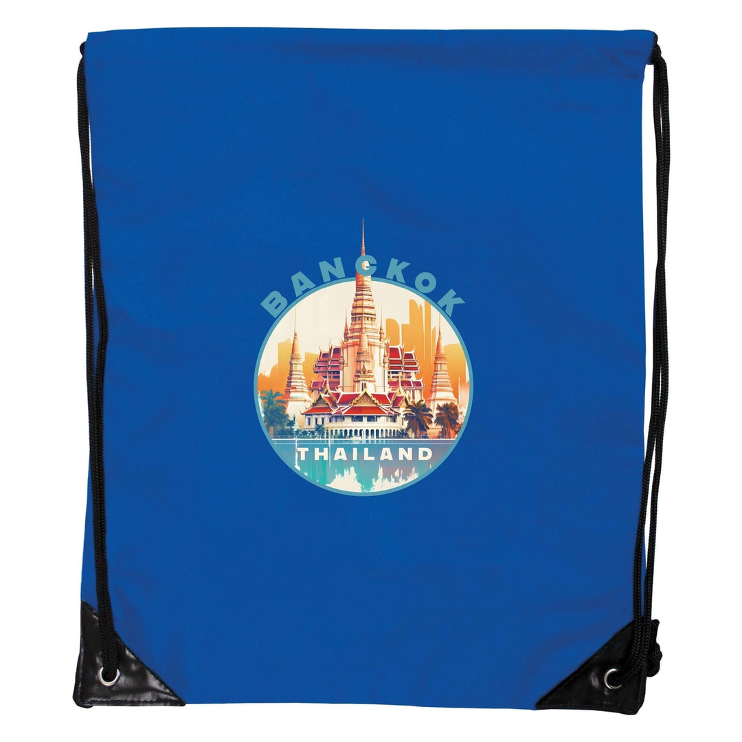 Bangkok Thailand C Souvenir Cinch Bag with Drawstring Backpack Image 4