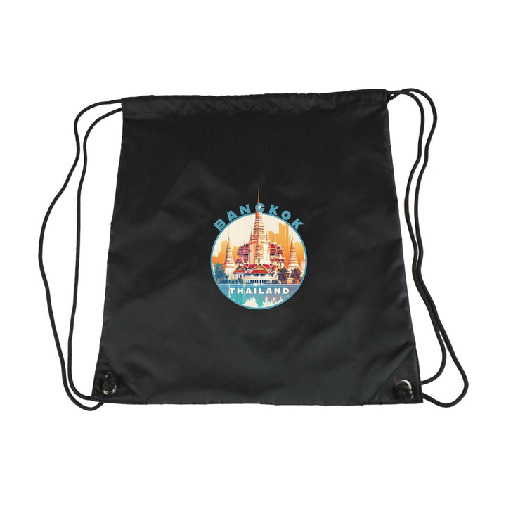 Bangkok Thailand C Souvenir Cinch Bag with Drawstring Backpack Image 6