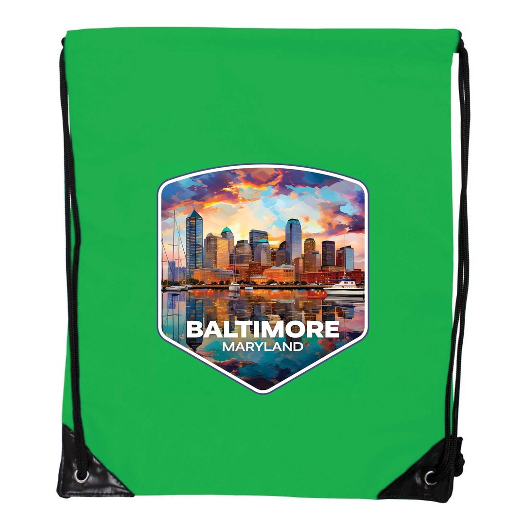 Baltimore Maryland A Souvenir Cinch Bag with Drawstring Backpack Image 1