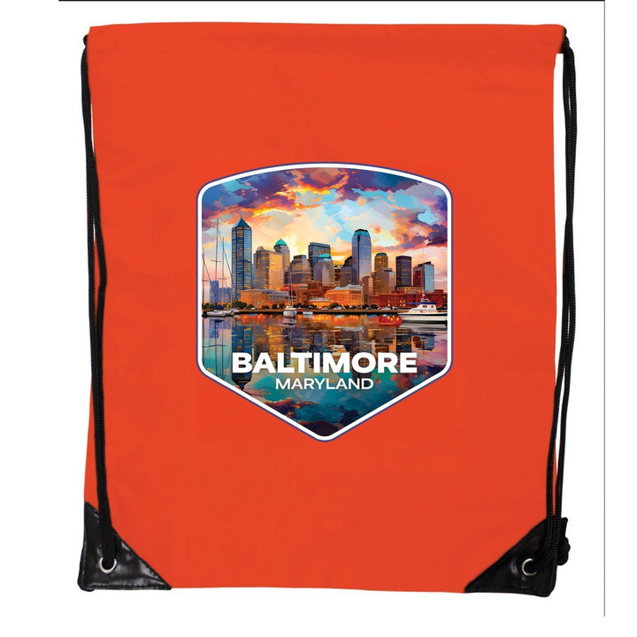 Baltimore Maryland A Souvenir Cinch Bag with Drawstring Backpack Image 6