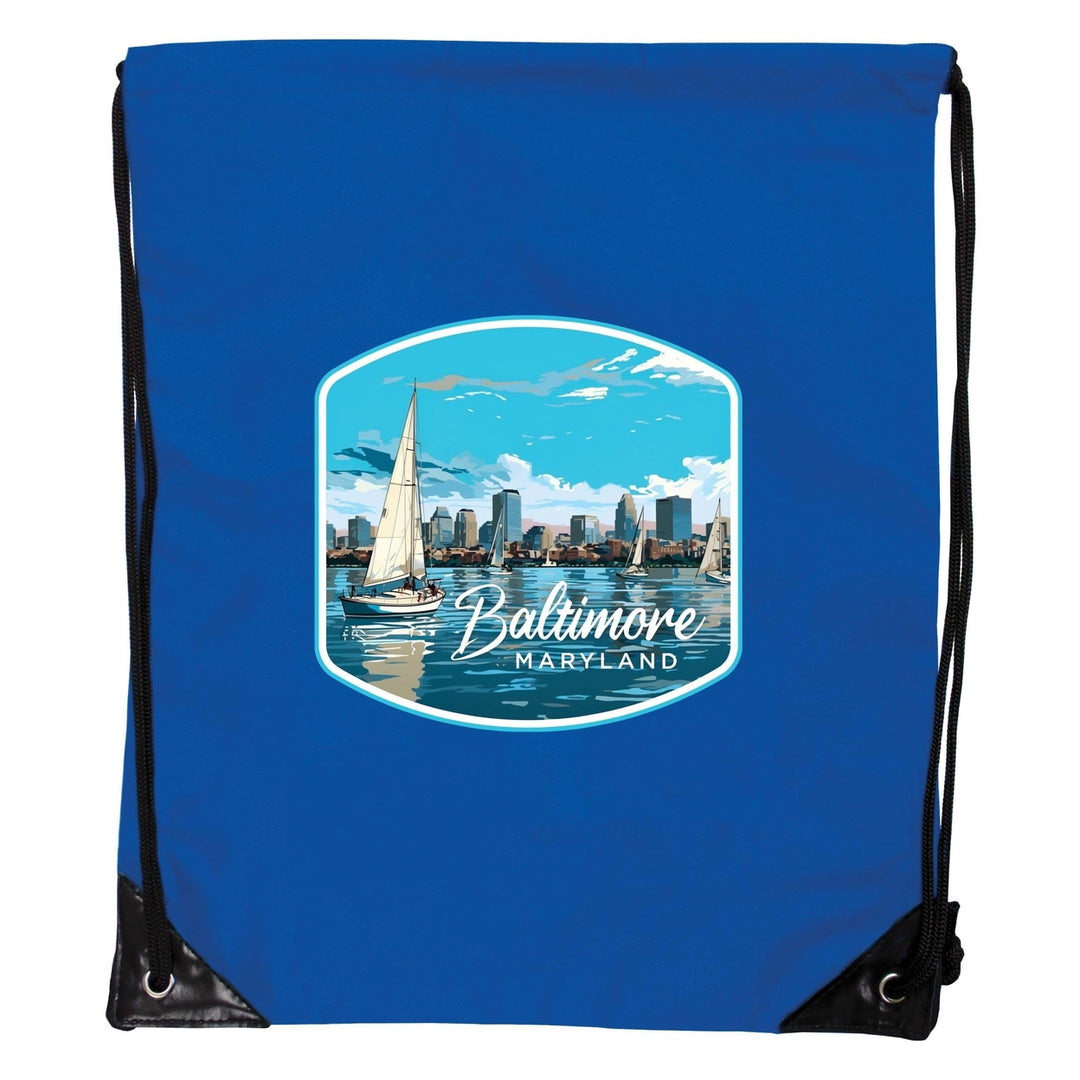 Baltimore Maryland B Souvenir Cinch Bag with Drawstring Backpack Image 2