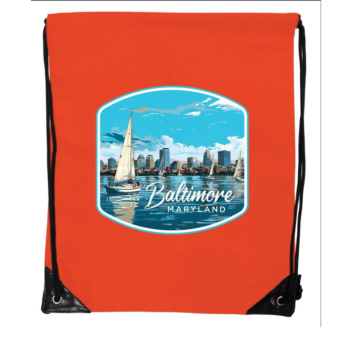 Baltimore Maryland B Souvenir Cinch Bag with Drawstring Backpack Image 1