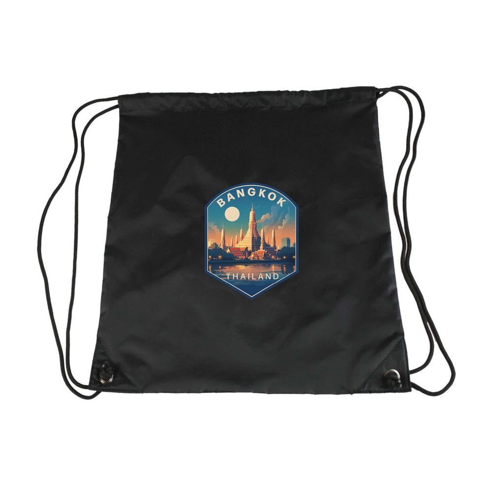 Bangkok Thailand B Souvenir Cinch Bag with Drawstring Backpack Image 2