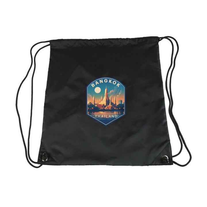 Bangkok Thailand B Souvenir Cinch Bag with Drawstring Backpack Image 1