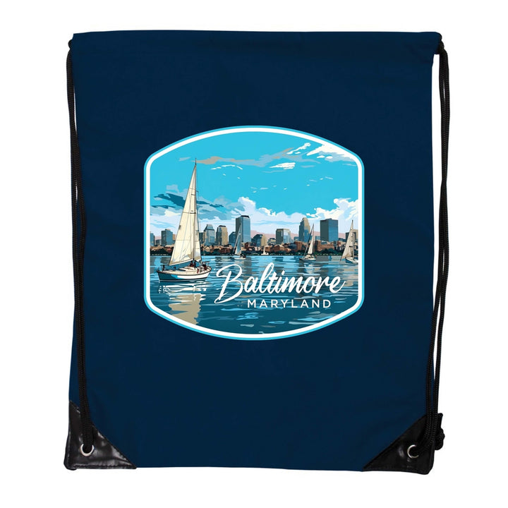 Baltimore Maryland B Souvenir Cinch Bag with Drawstring Backpack Image 4