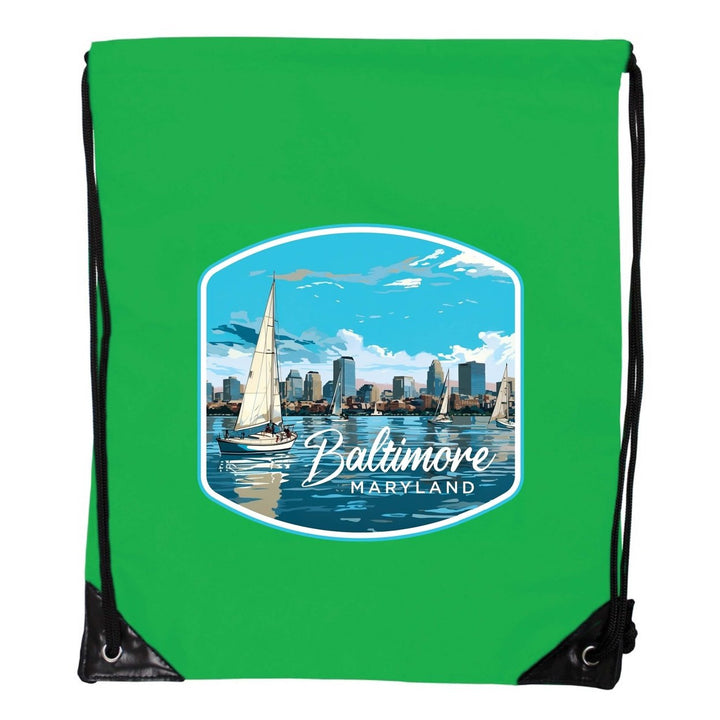 Baltimore Maryland B Souvenir Cinch Bag with Drawstring Backpack Image 1