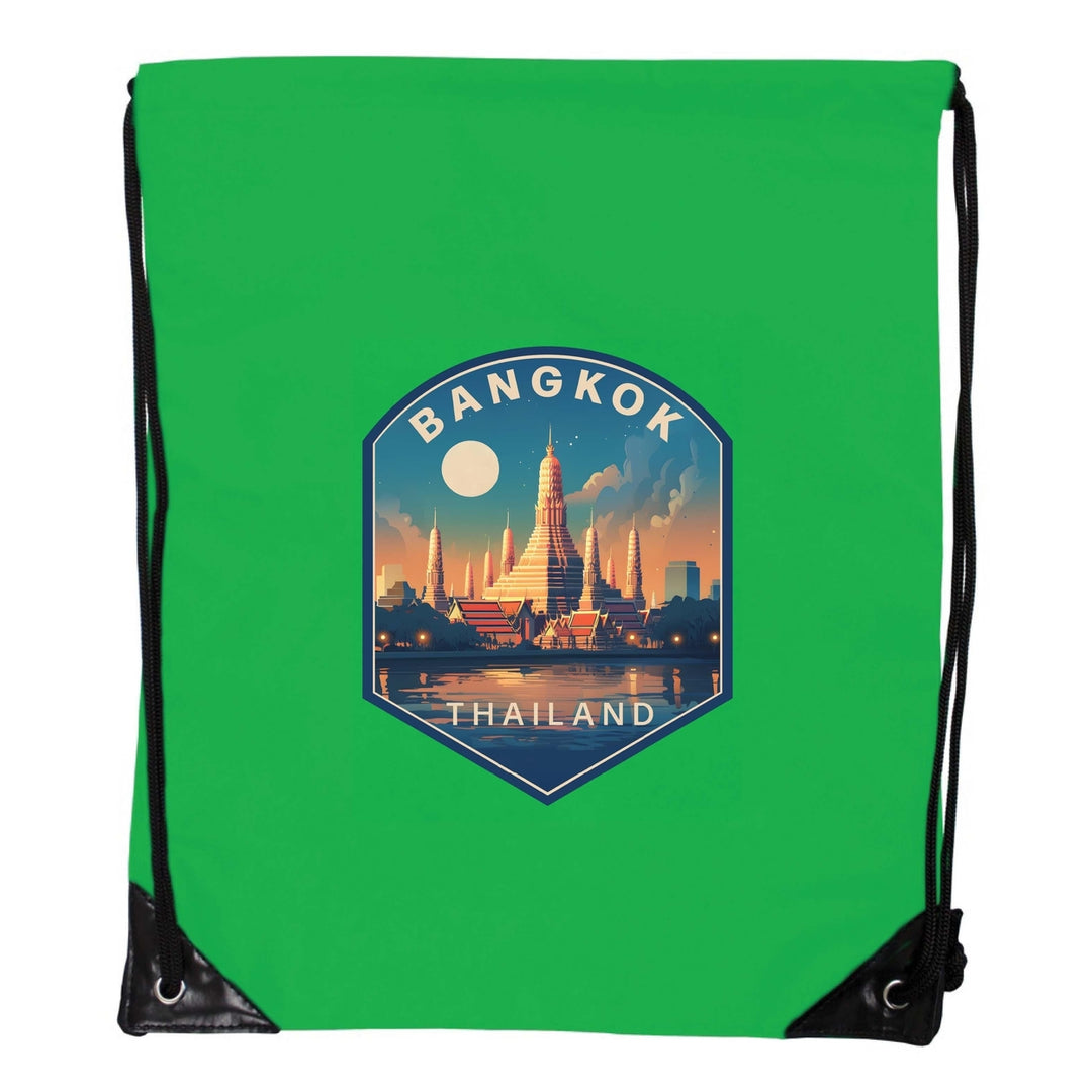 Bangkok Thailand B Souvenir Cinch Bag with Drawstring Backpack Image 4