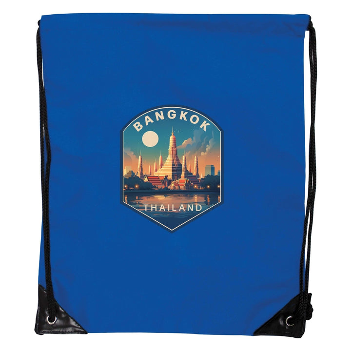 Bangkok Thailand B Souvenir Cinch Bag with Drawstring Backpack Image 4