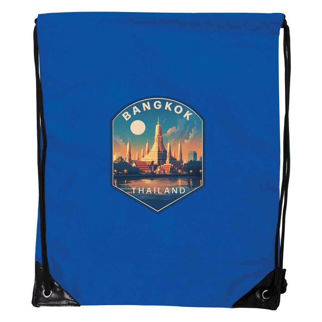 Bangkok Thailand B Souvenir Cinch Bag with Drawstring Backpack Image 1