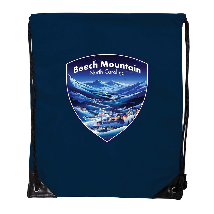 Beech Mountain North Carolina A Souvenir Cinch Bag with Drawstring Backpack Image 1