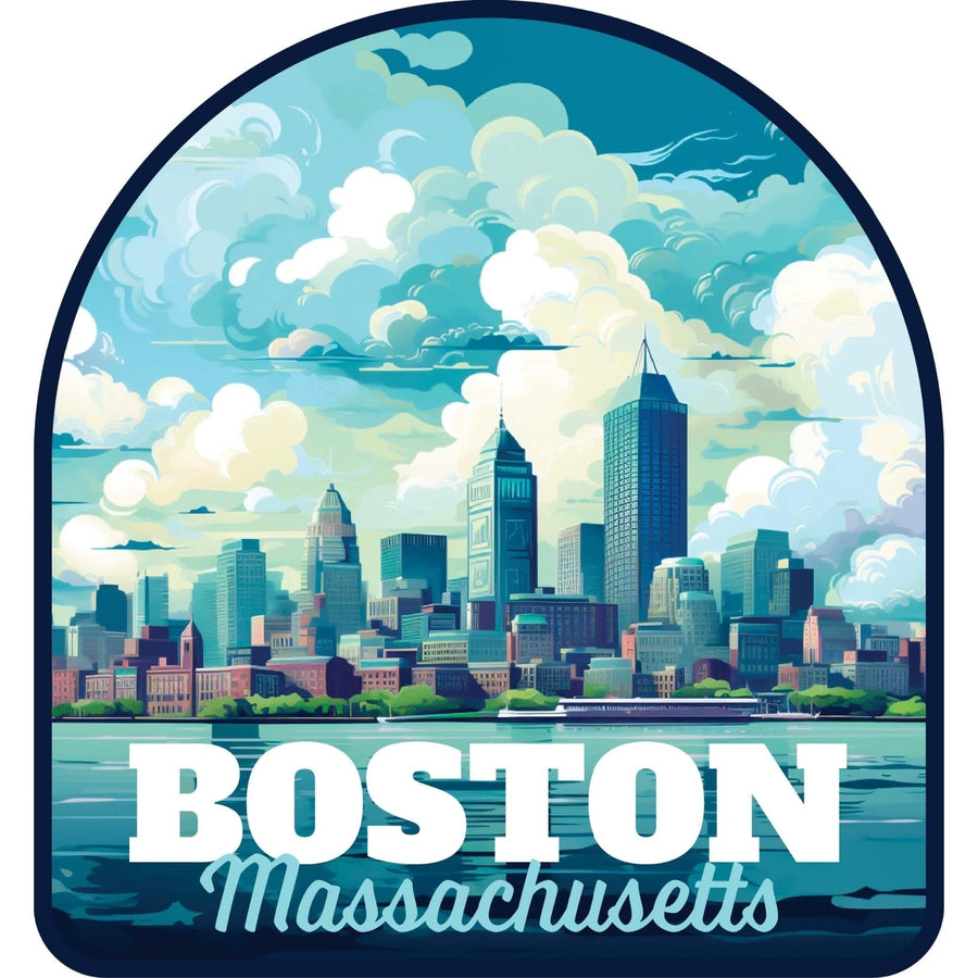 Boston Massachusetts A Souvenir Memories Durable Vinyl Decal Sticker Image 1