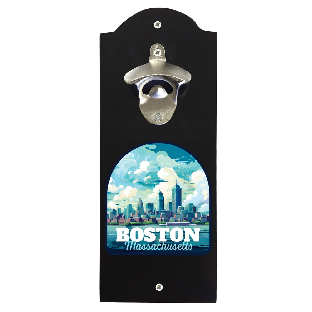 Boston Massachusetts A Souvenir Wall mounted bottle opener Image 2