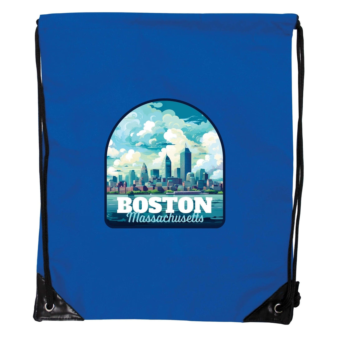 Boston Massachusetts A Souvenir Cinch Bag with Drawstring Backpack Image 6