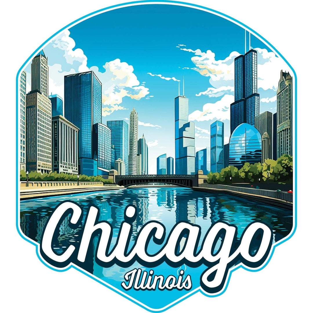 Chicago Illinois A Souvenir Memories Durable Vinyl Decal Sticker Image 1