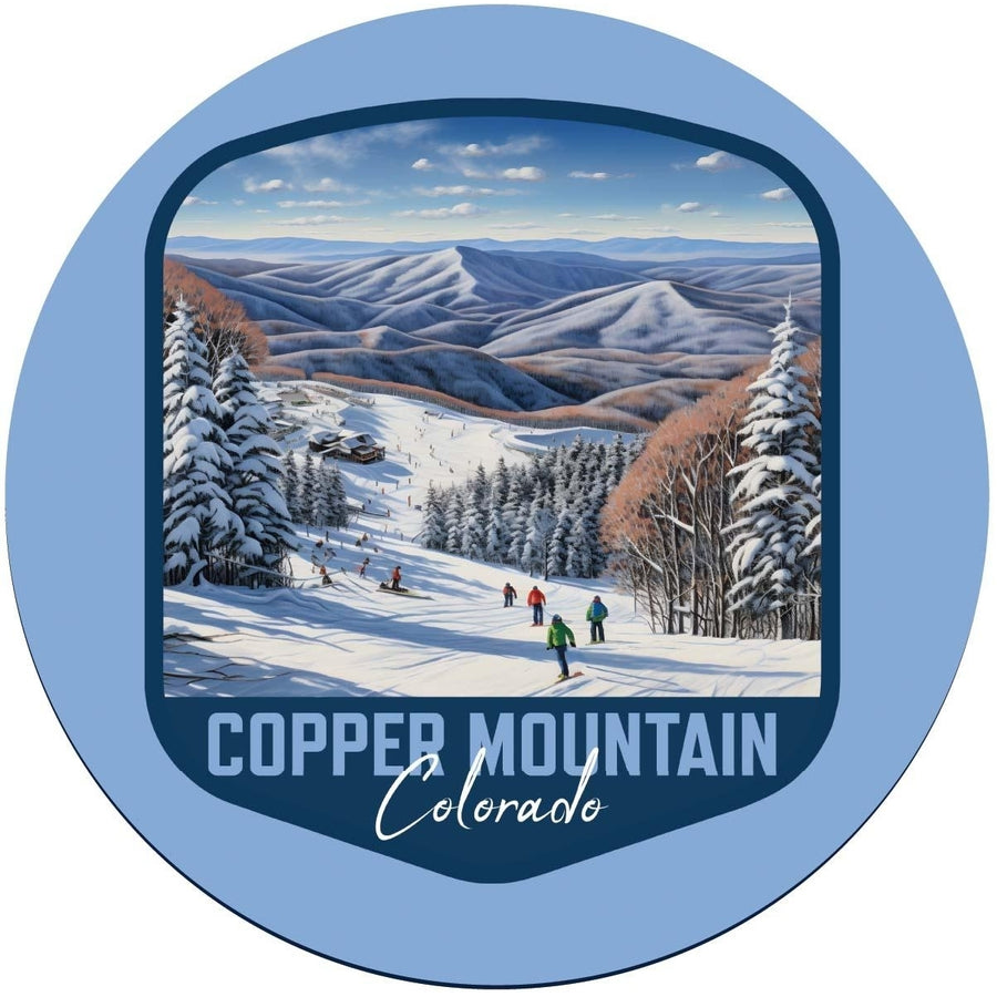 Copper Mountain B Souvenir Memories Round Durable Vinyl Decal Sticker Image 1