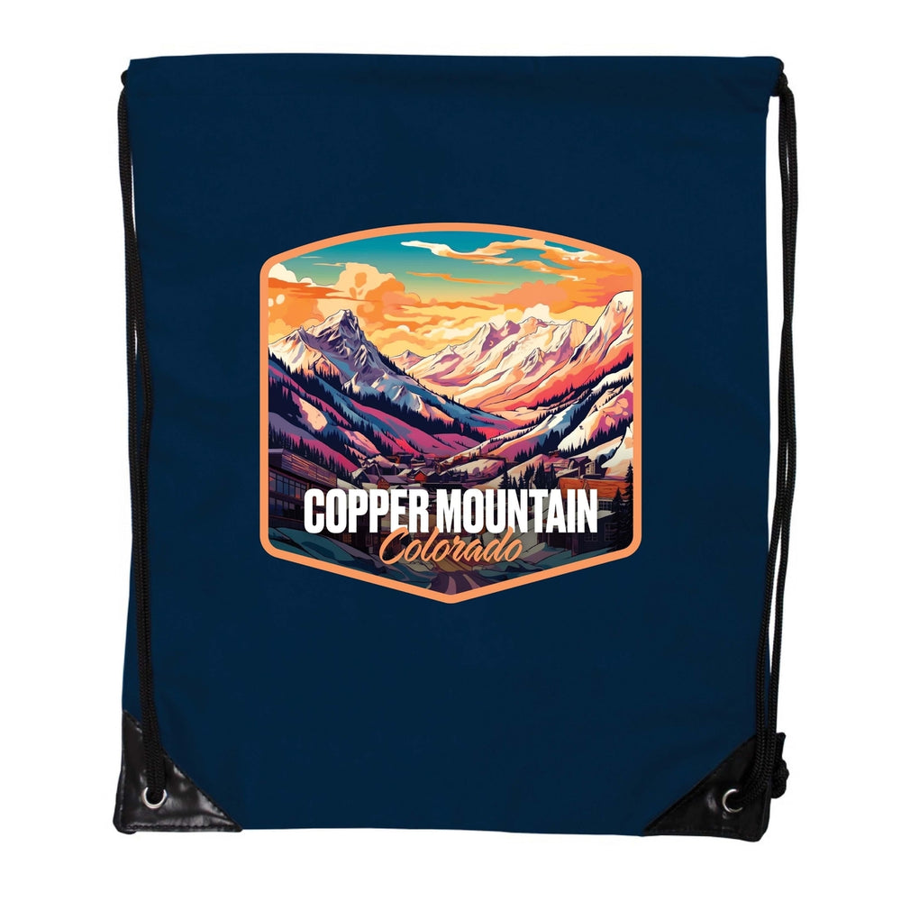 Copper Mountain A Souvenir Cinch Bag with Drawstring Backpack Image 2