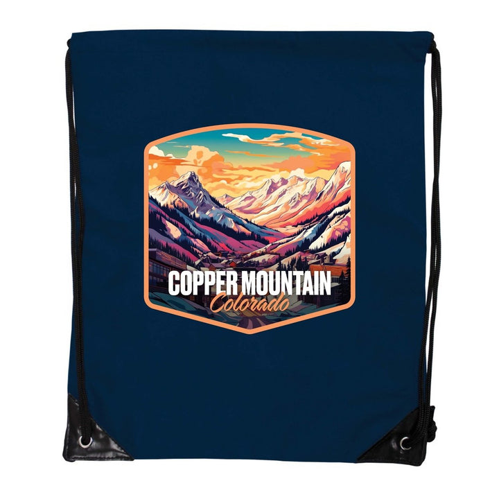 Copper Mountain A Souvenir Cinch Bag with Drawstring Backpack Image 1