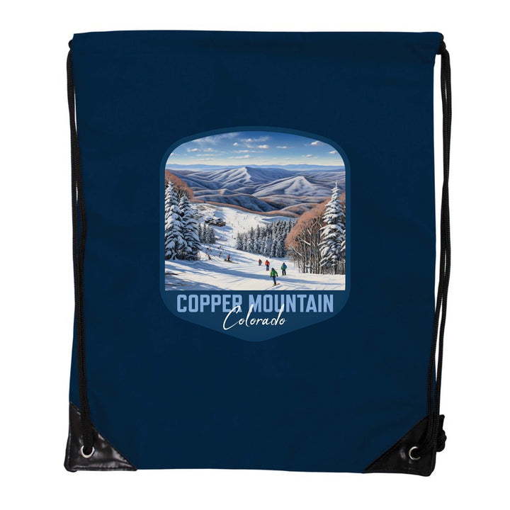 Copper Mountain B Souvenir Cinch Bag with Drawstring Backpack Image 1