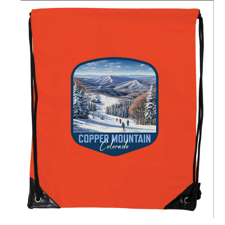 Copper Mountain B Souvenir Cinch Bag with Drawstring Backpack Image 2